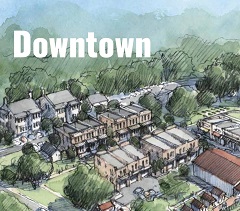 Rendering for potential existing Downtown area
